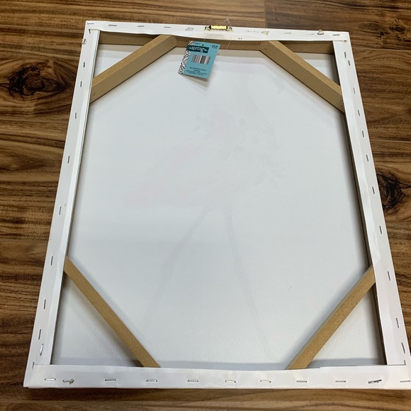 - Floral Flamingo canvas wall decor, like new - Picture 4 of 5